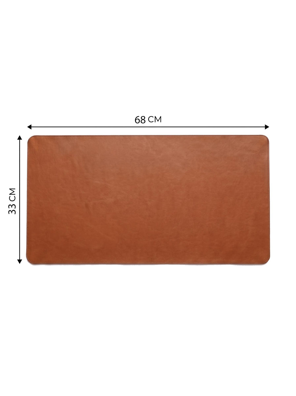 DESK MAT PU LEATHER Cognac Brown