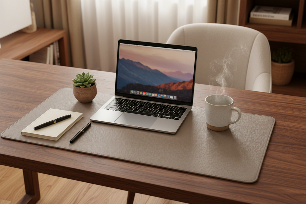 DESK MAT PU LEATHER Sand Beige