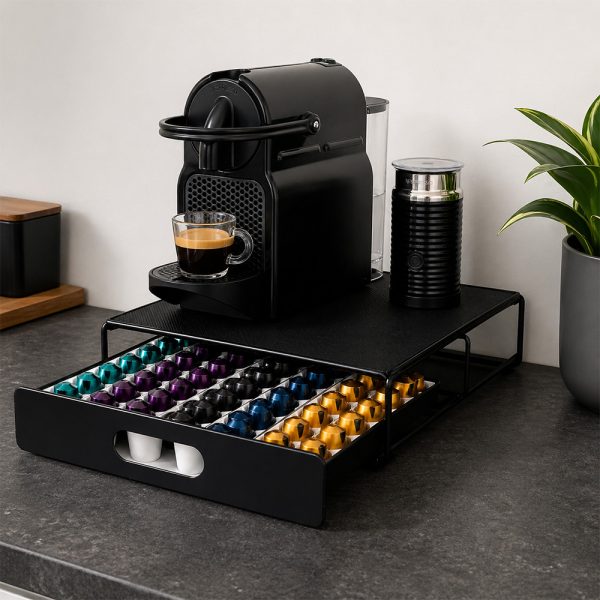 Coffee Capsule Drawer Organizer Capacity (up to 72 Capsules)