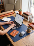 DESK MAT PU LEATHER Deep Navy