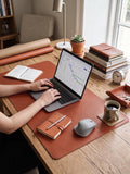 DESK MAT PU LEATHER Cognac Brown