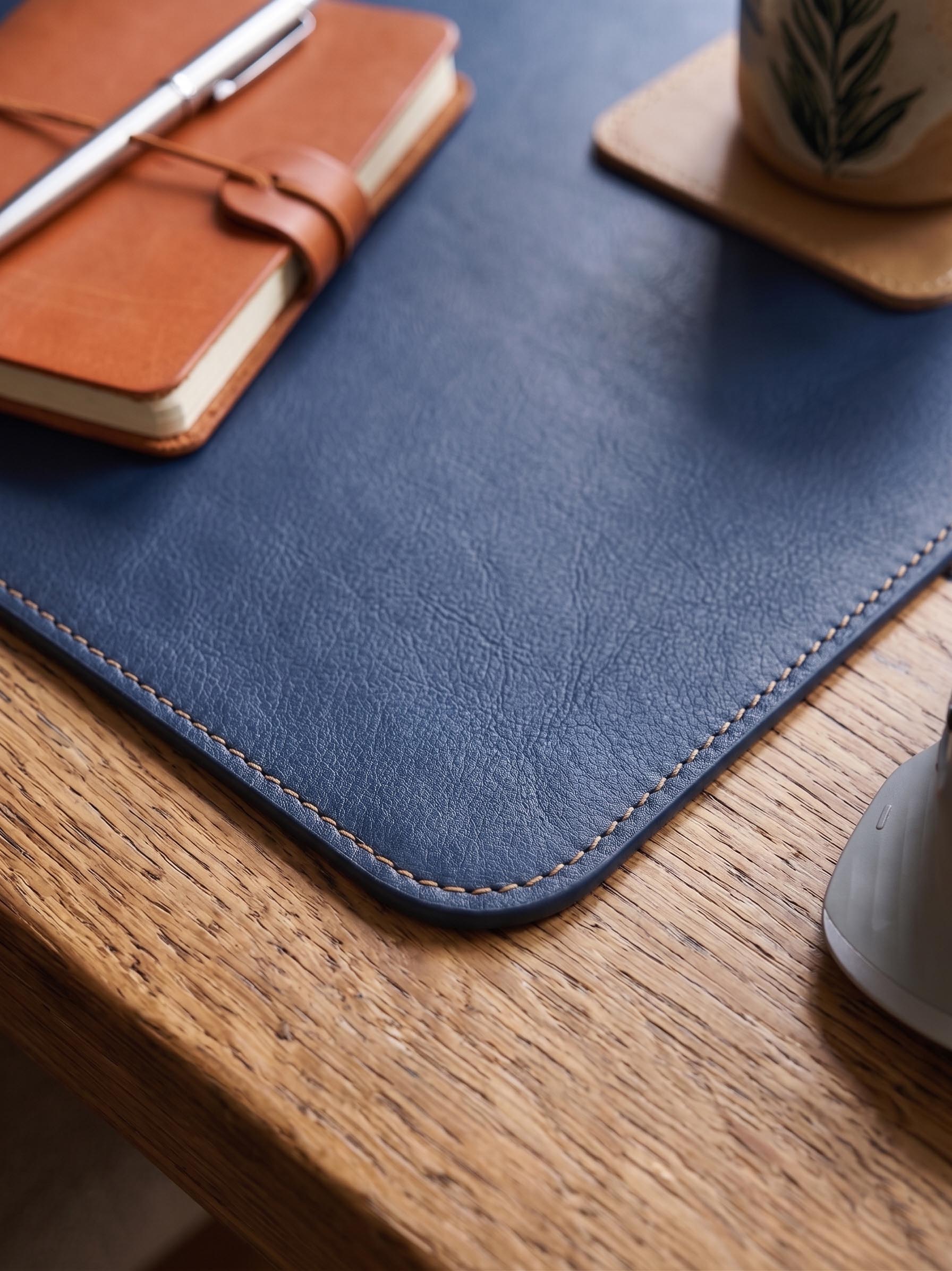 DESK MAT PU LEATHER Deep Navy