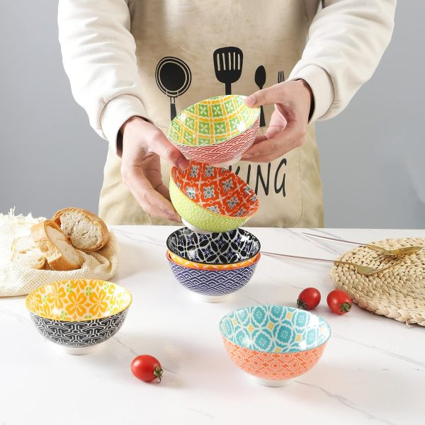 Danny Home 10-Pcs Bohemian Design Porcelain Bowls set