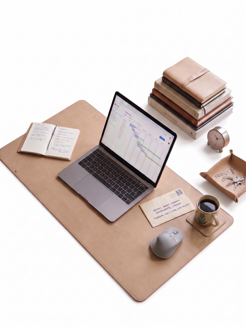 DESK MAT PU LEATHER Sand Beige