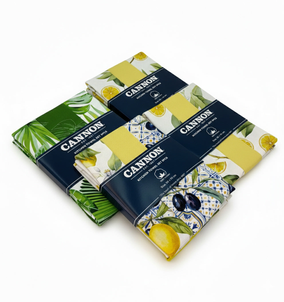 CANNON VIBRANT KITCHEN TOWELS (3-PIECE SET)