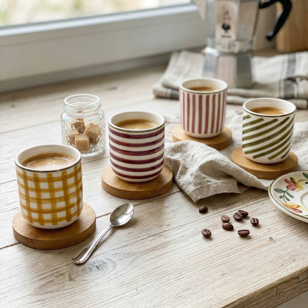 ART COFFEE CUPS (SET OF 4) A