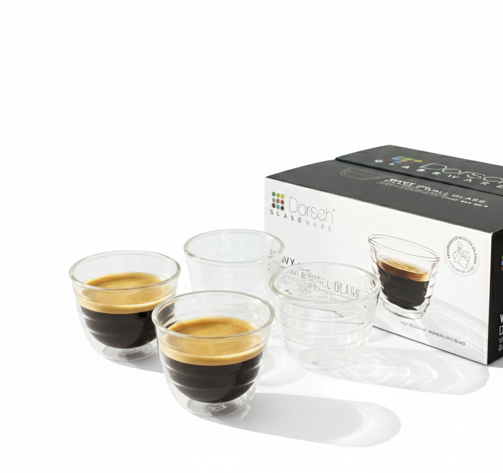 Dorsch Wavy 80ml Double Wall Glass Set – Set of 4