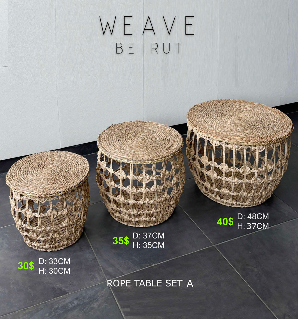 ROPE TABLES SET A