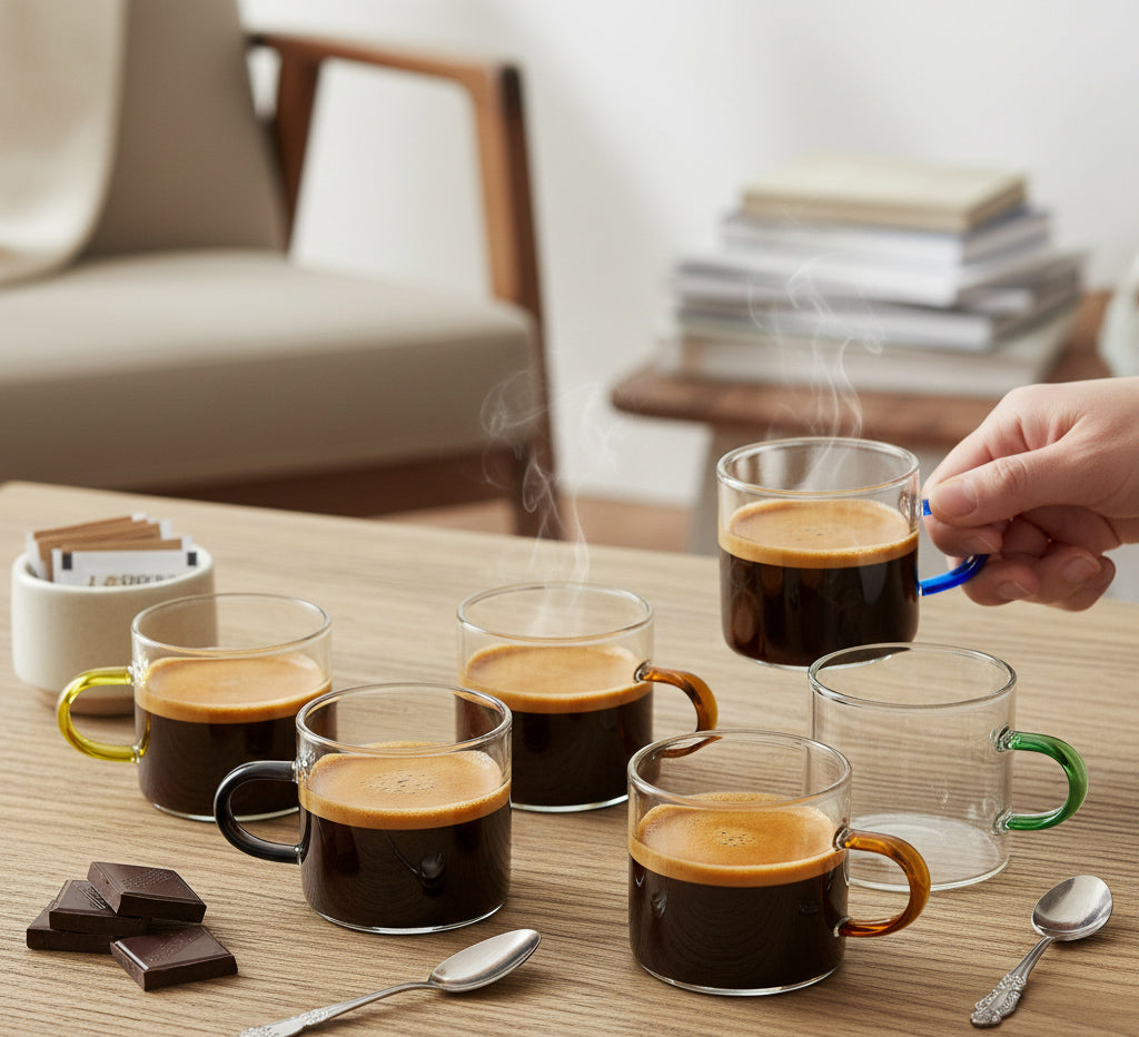 JOLLY HANDLE COFFEE CUPS (SET OF 6)