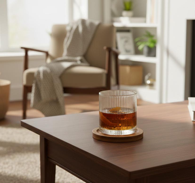SPINNING WHISKEY GLASS