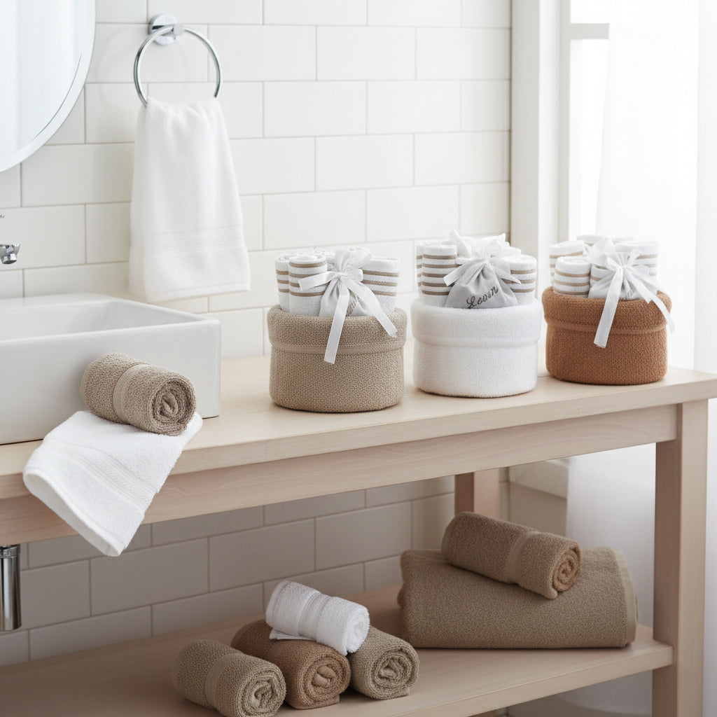 GUEST W.C TOWEL BASKET (8PC)