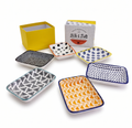 Danny Home 6-Pcs Mini Bohemian Design rectangular Flavour Dish Set