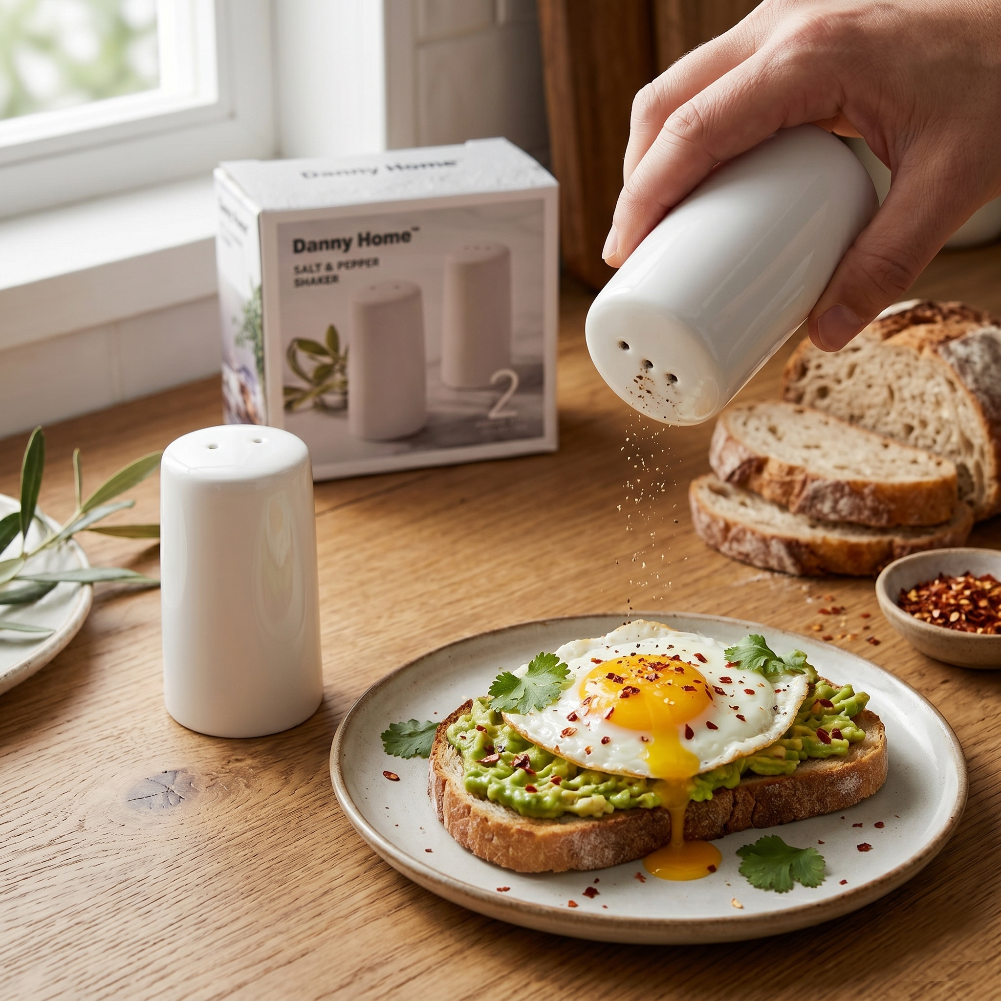 Danny Home Porcelain Salt & Pepper Shaker Set