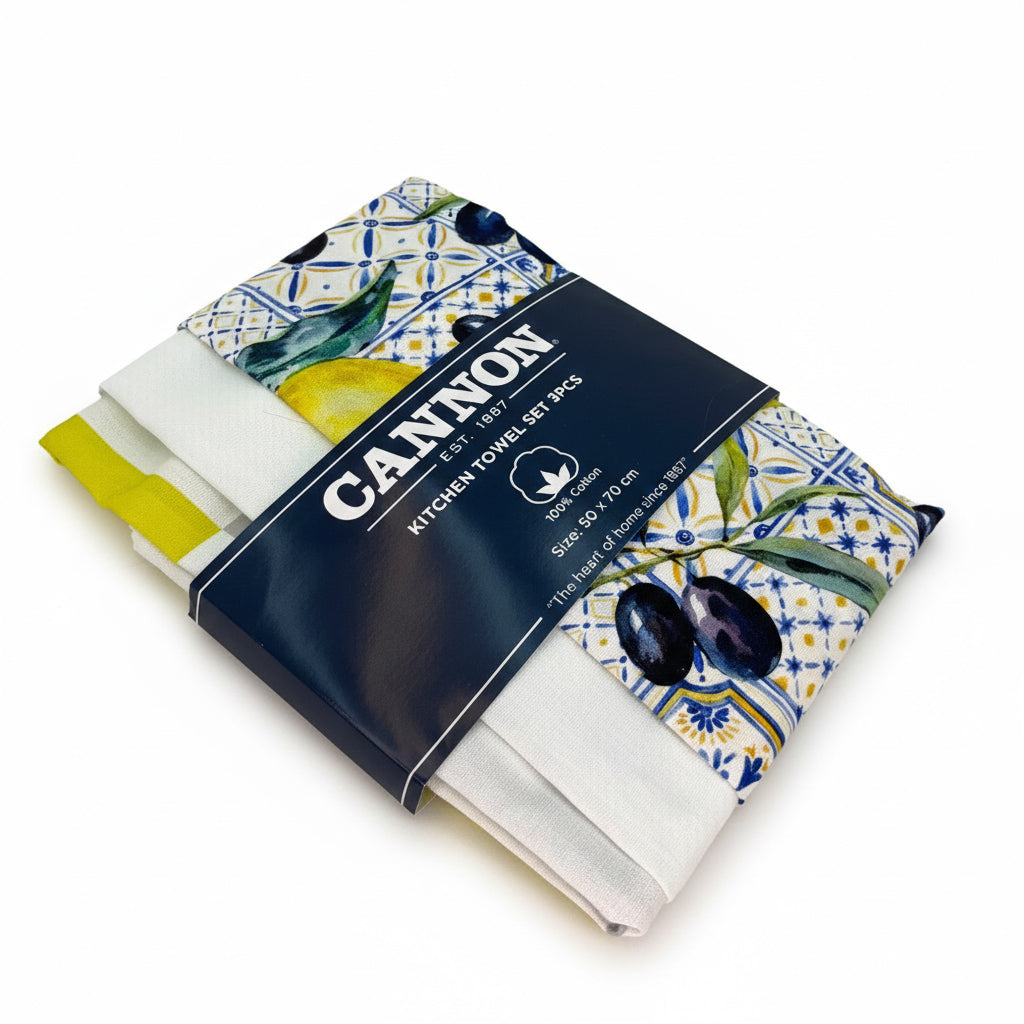CANNON VIBRANT KITCHEN TOWELS (3-PIECE SET)