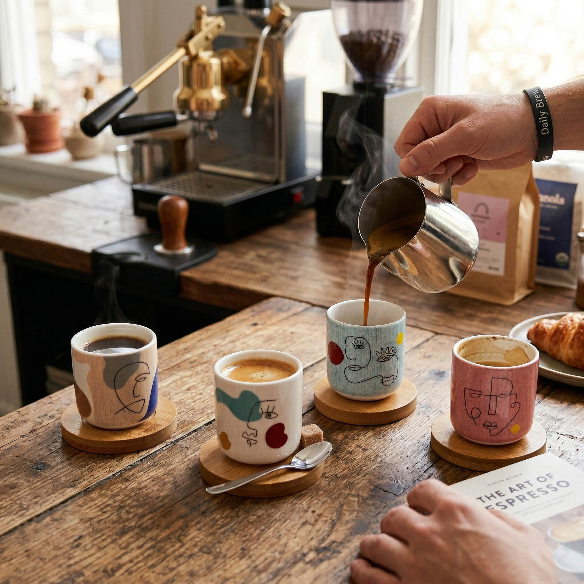 ART COFFEE CUPS (SET OF 4) F