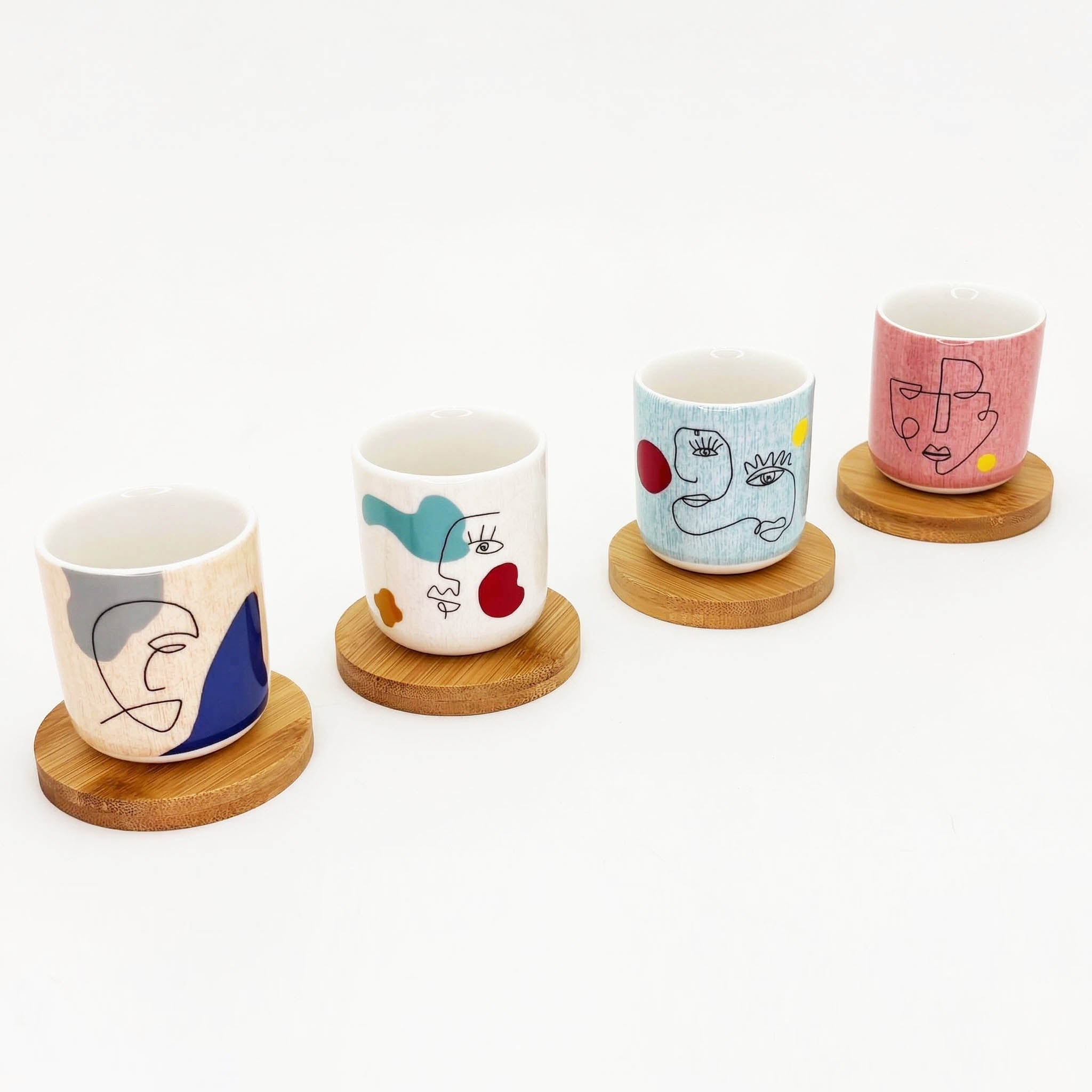 ART COFFEE CUPS (SET OF 4) F