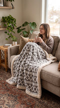 Aspen Gray Fleece Blanket