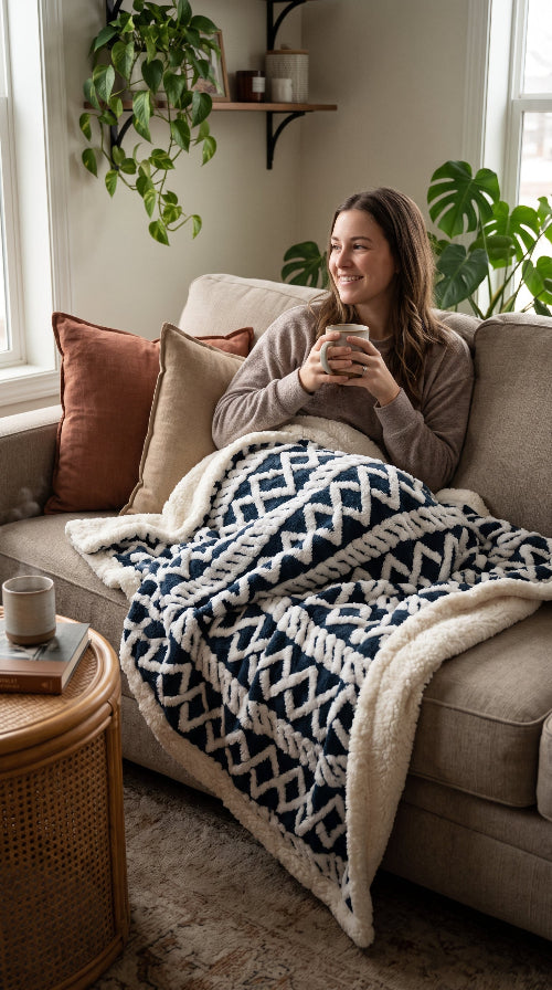 Aspen Blue Fleece Blanket