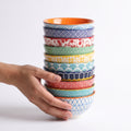 Danny Home 10-Pcs Bohemian Design Porcelain Bowls set