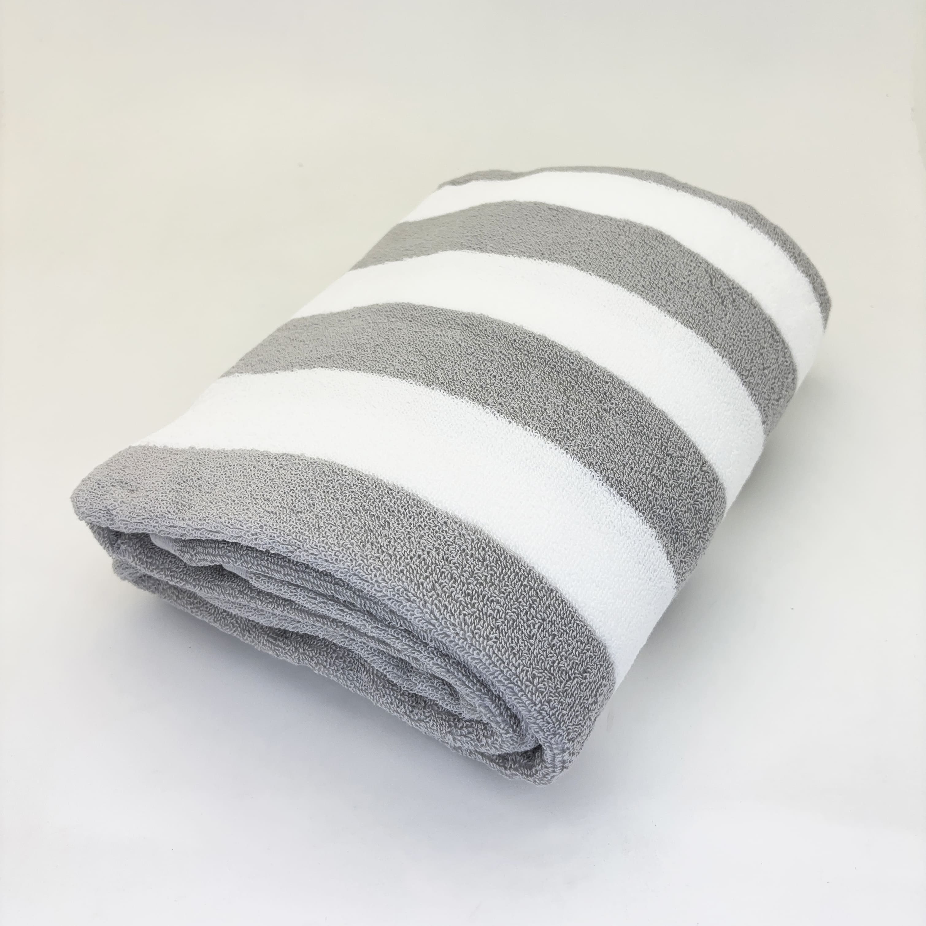 Beach Towel - Grey & White