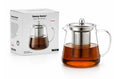 Danny Home Glass Teapot with Stainless Steel Infuser (0.85L)