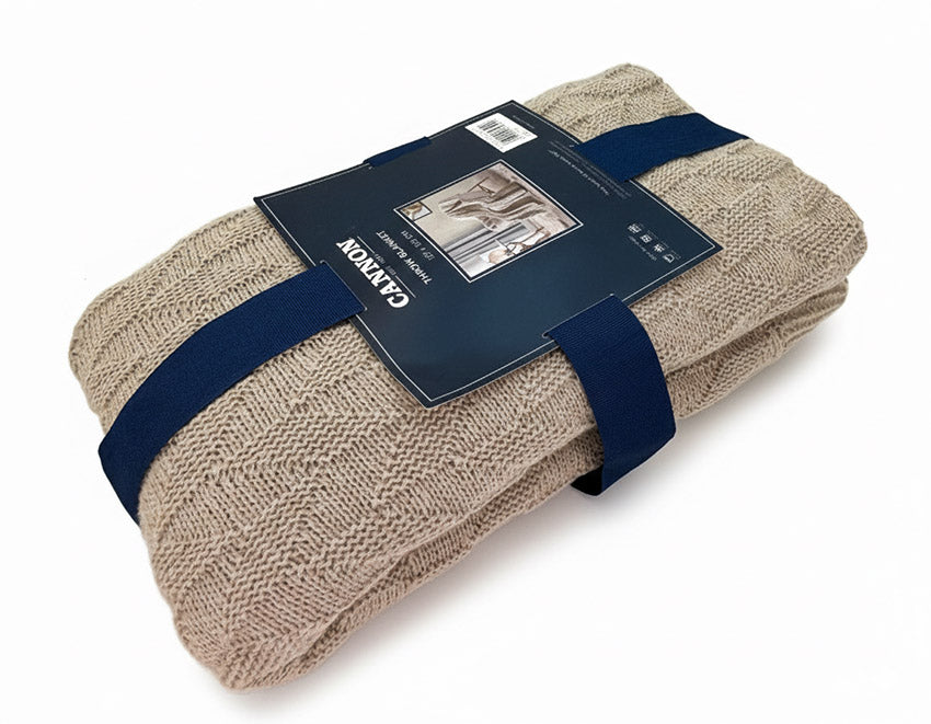 THROW BLANKET TAUPE