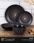 Noir Stoneware Set 24 Pcs DH-09390