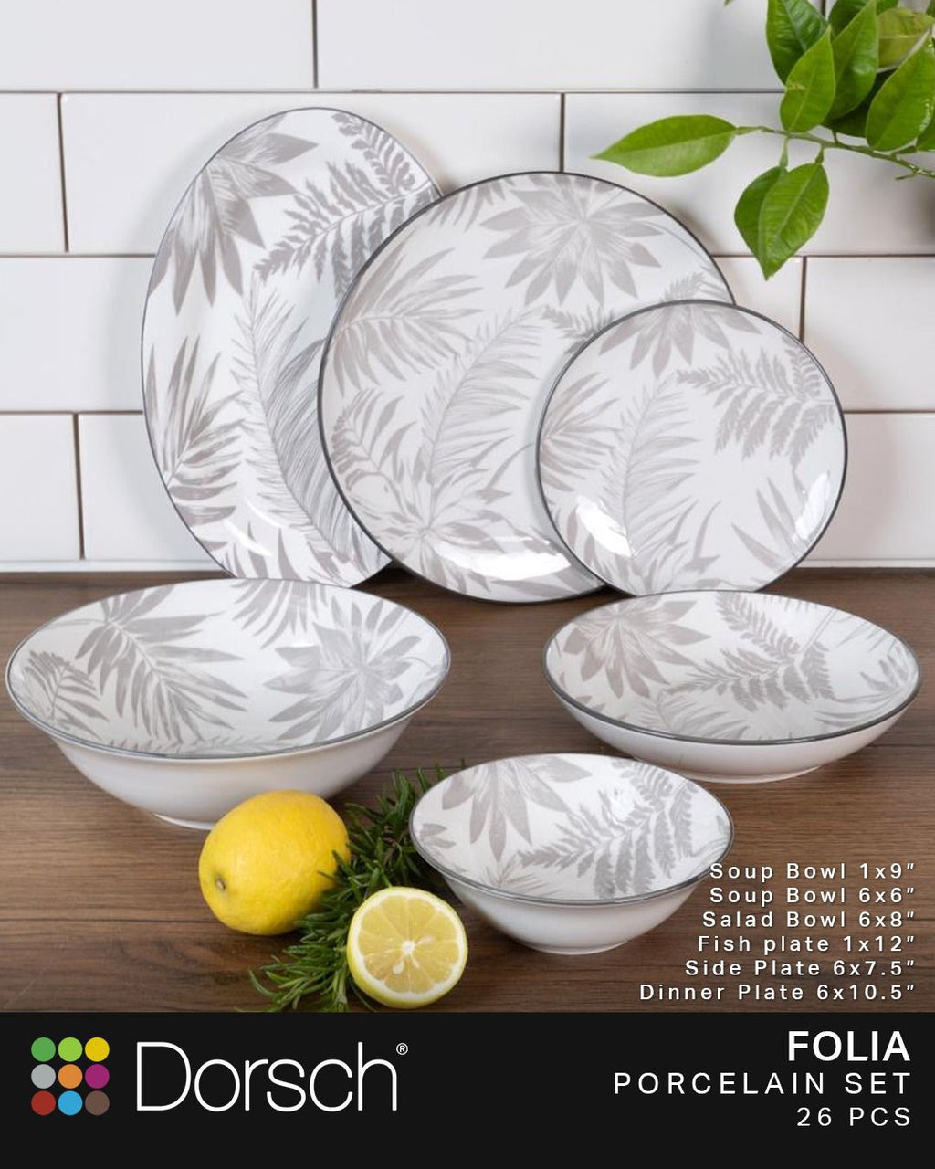 FOLIA Porcelain Set 26 Pcs DH-09394
