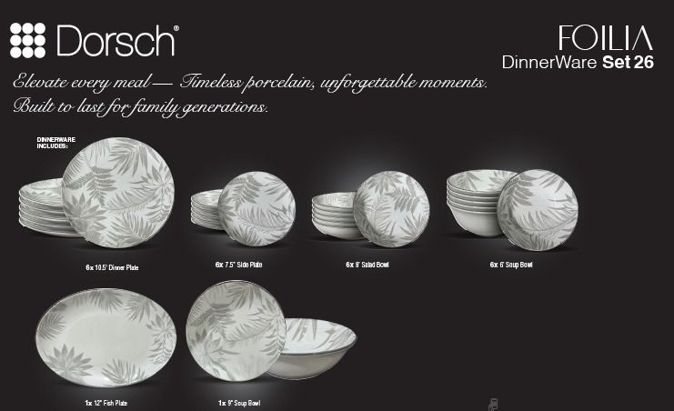 FOLIA Porcelain Set 26 Pcs DH-09394