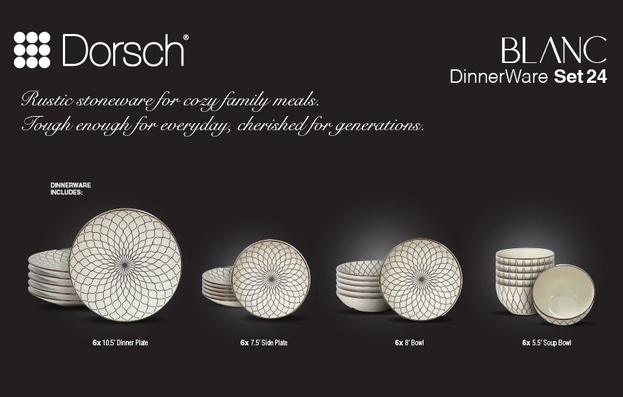 BLANC Stoneware Set 24 Pcs DH-09391