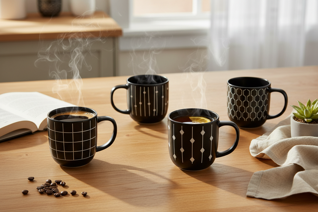 Danny Home 4 printed mugs B&W