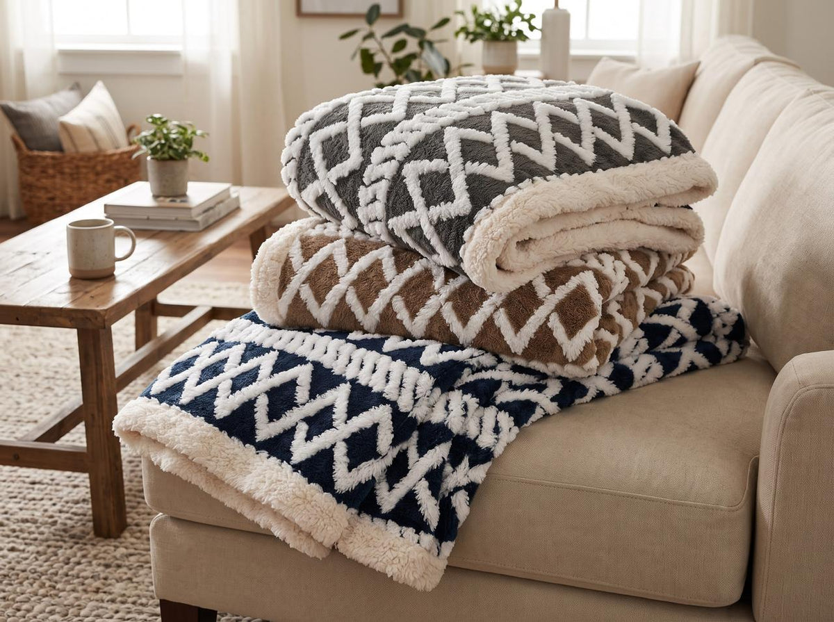 Aspen Mocha Fleece Blanket