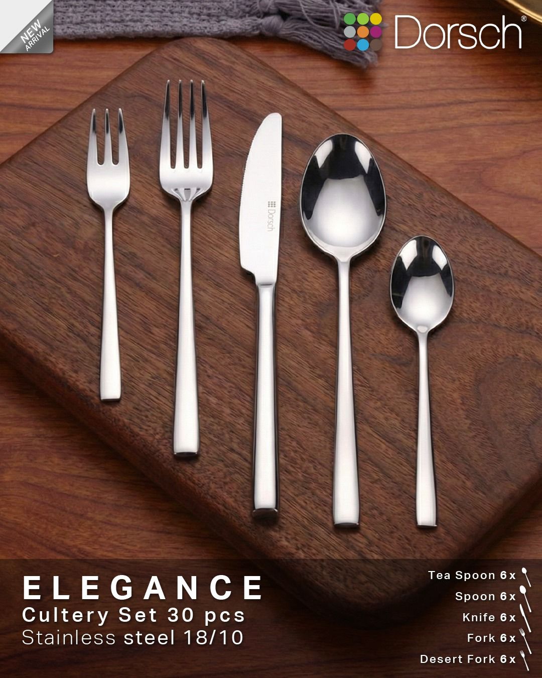 Elegance 30-Piece Cutlery Set