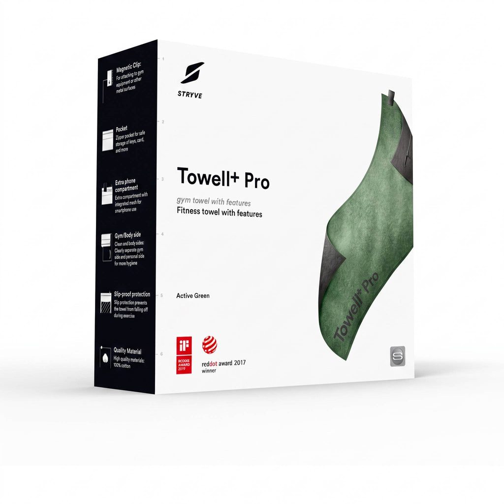 TOWELL+PRO TECHNICAL GYM TOWEL GREEN