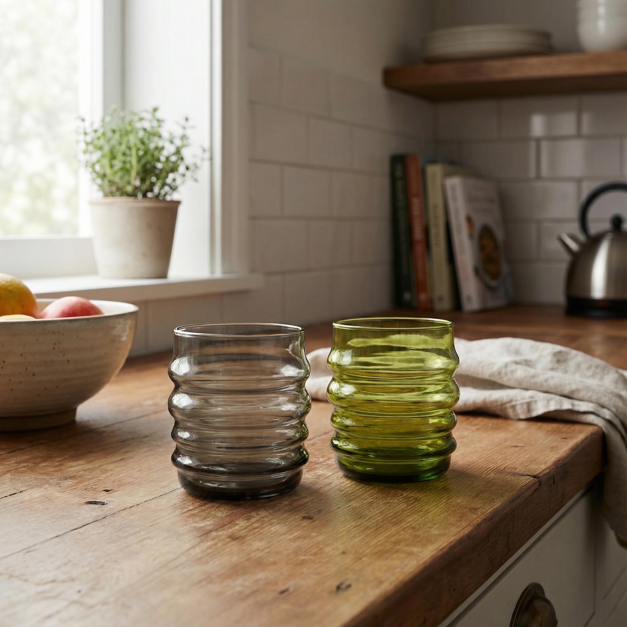 RIBBED DRINKING CUPS (SET OF 4)