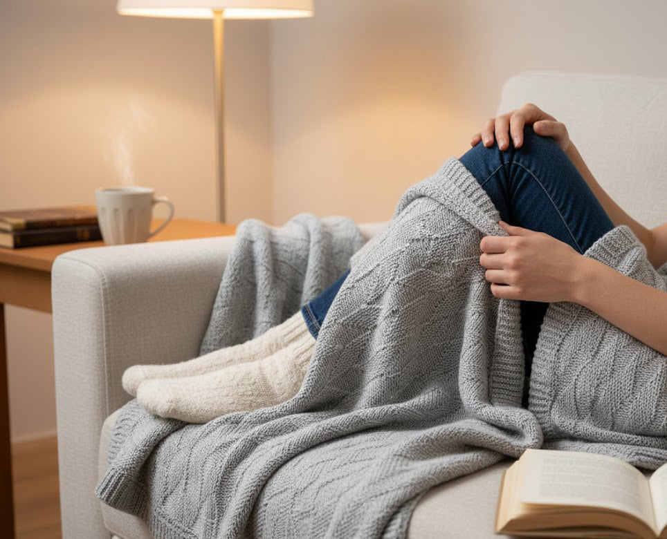 THROW BLANKET GREY